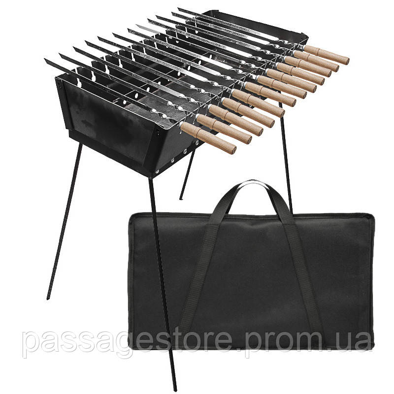 Мангал Чемодан на 12 Шампуров с Чехлом Набор 12 Шампуров 600/10/2 Мм ...