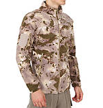 Тепла флісова кофта, тактична кофта зеленого кольору, камуфляж розмір M, фото 4