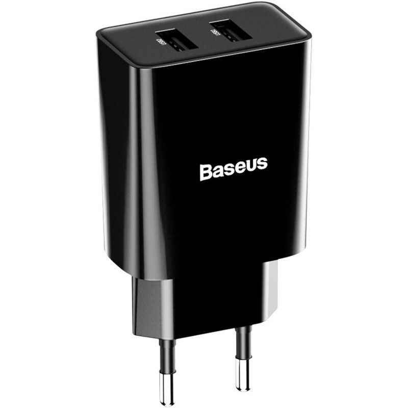 Зарядний пристрій для телефона Samsung, Xiaomi, iPhone, 2 USB, 10.5W - Baseus CCFS-R01