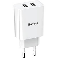 Зарядний пристрій для телефона Samsung, Xiaomi, iPhone, 2 USB, 10.5W - Baseus CCFS-R02