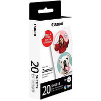 Фотобумага Canon ZINK 1.3" в виде круглых наклеек 20 шт. (4967C003)