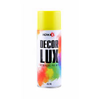 Акрилова спрей-фарба NOWAX DecorLux, 450 мл, жовтий, (TRAFFIC YELLOW/RAL1023)