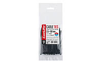 Хомути пластикові CarLife 2,5x100мм, 100 шт., чорні
