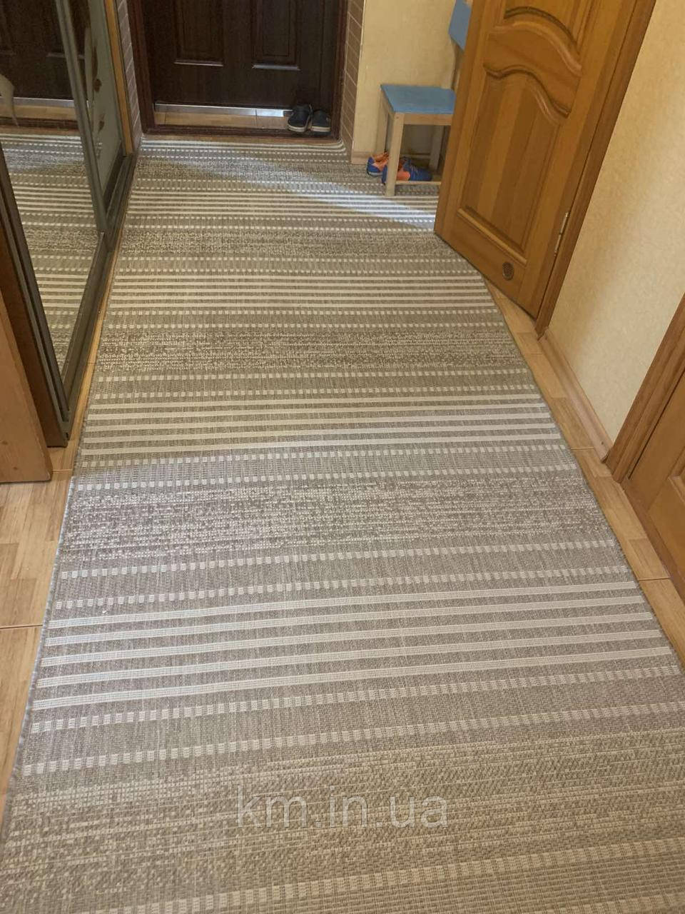 Безворсова доріжка на гумовій основі 28 бежевого кольору, фото 1