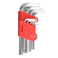 Набір ключів Г-подібних CarLife WR2114 CR-V, 1.5-10мм, короткі, 9шт