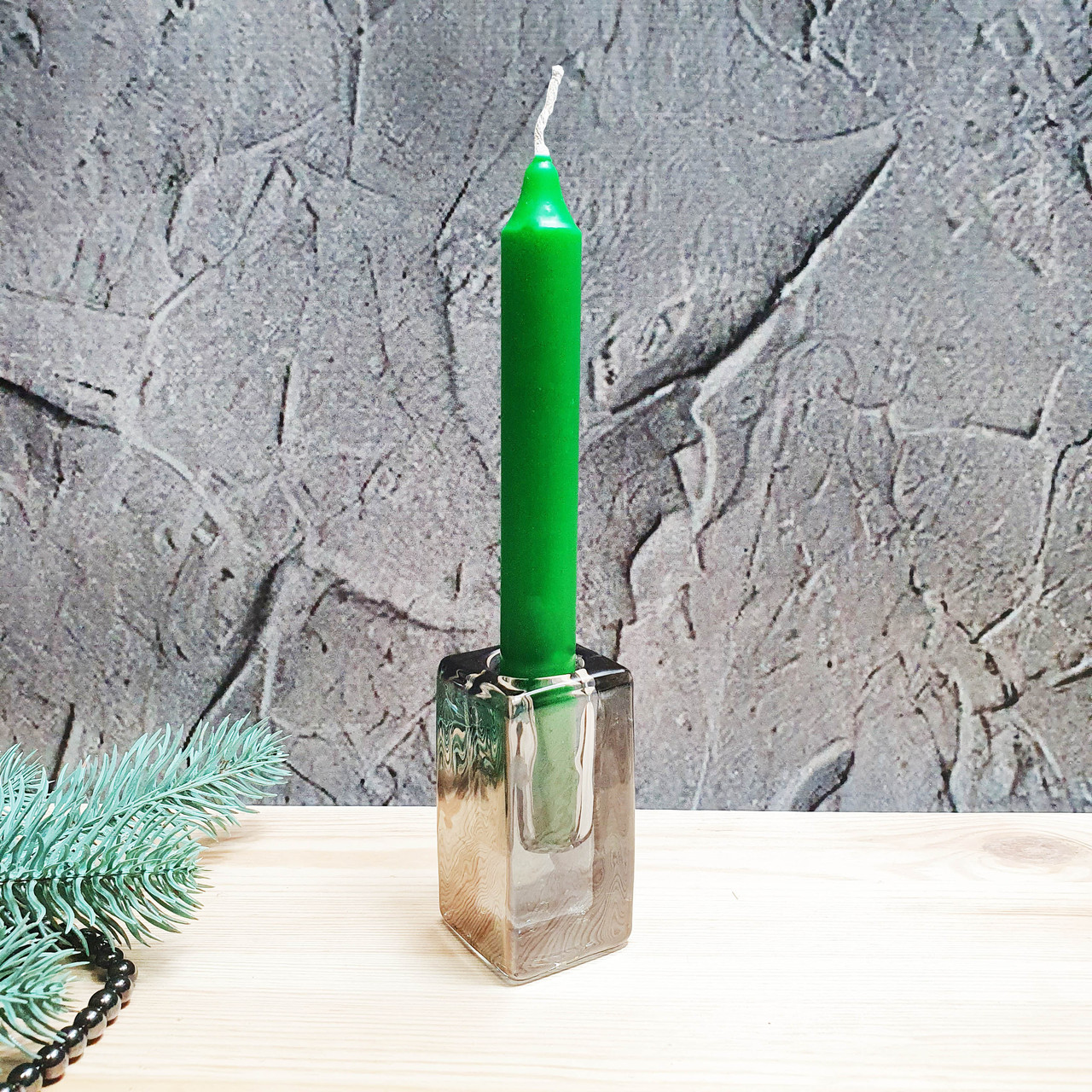 Свеча Кандела карандаш, зеленая. В упаковке 40 шт. - фото 2 - id-p1688809780