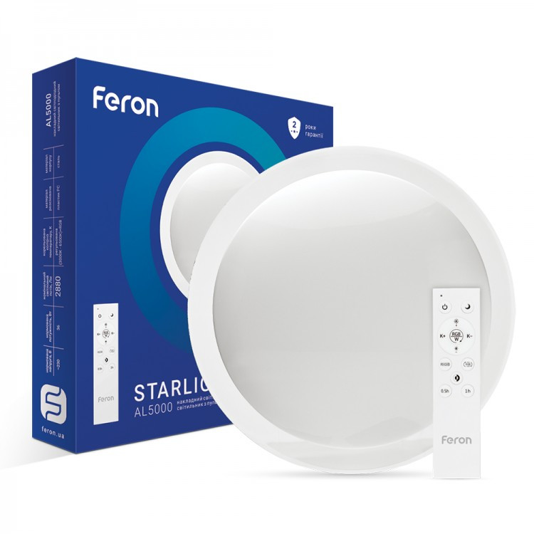 Світильник світлодіодний з пультом керування Feron AL5000 STARLIGHT з RGB 42W
