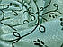 Диско флок квіткові візерунки, ментоловий, фото 2
