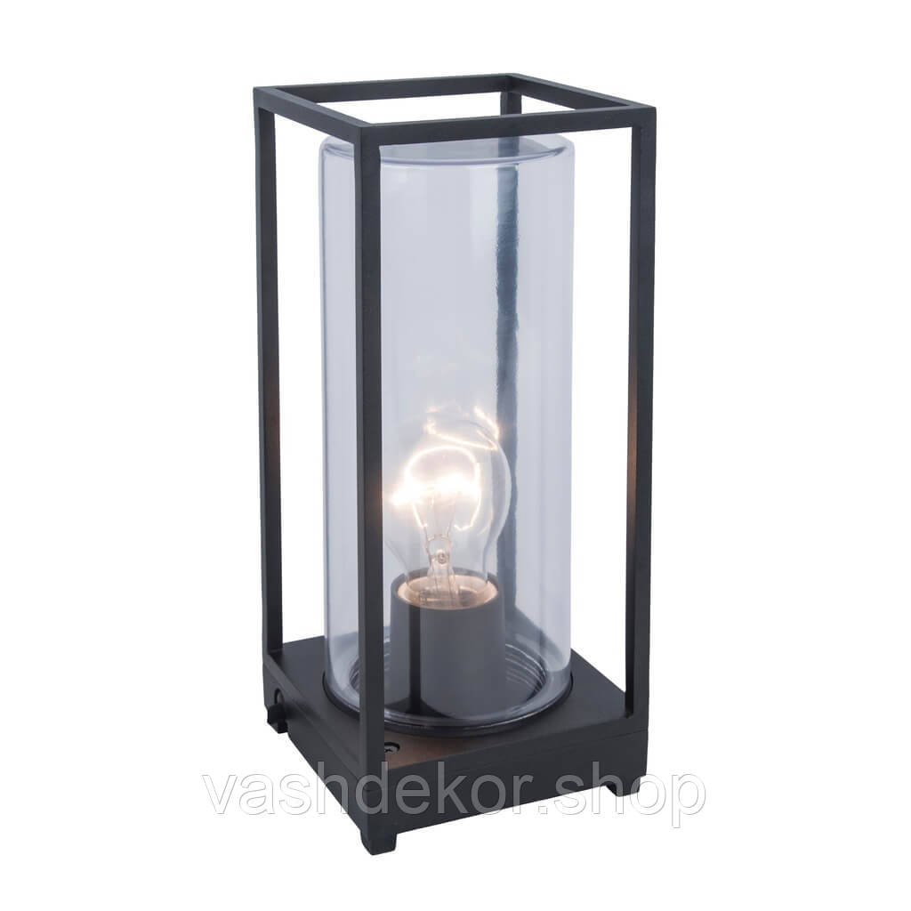Переносной уличный светильник на 1 лампу Е27 алюминий матовый черный 27.2х12 см - фото 1 - id-p1637835801