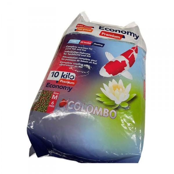 Корм для ставкових риб КОИ Colombo Economy Premium 6 mm (фракція M) 10кг (для забарвлення, всесезоний))