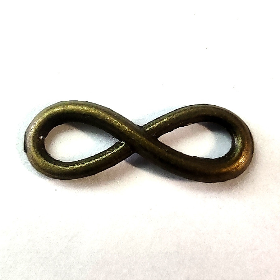 Конектор Finding Підвіска кулон нескінченність в формі 8 Антична бронза 23 мм x 8 мм