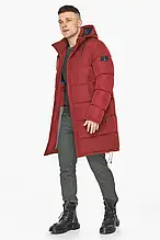 Braggart Dress Code 49609. Довга куртка чоловіча бордова на зиму модель 49609, розмір 50 (L)
