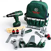 Набір інструментів у сумці, валізі, дриль, молоток, пила, інструменти майстра в рюкзаку в комплекті 19 перед