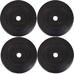 Диски (млинці) композитні для гантелей і штанги, 4 штуки по 5 кг з діаметром отвору 30мм