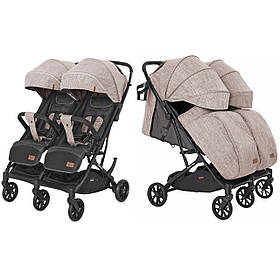 Прогулянкова коляска ДЛЯ ДВІЙНІ Carrello Presto Duo CRL-5506 Престо Дуо, Steam Beige