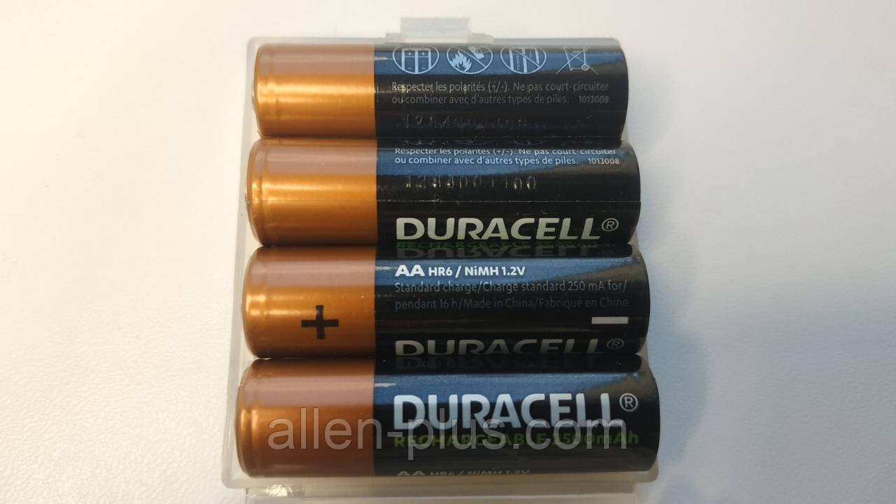 Комплект акумуляторів (4 шт.) DURACELL HR6/AA 1.2V 2500 mAh NI-MH (4 шт. у боксі)