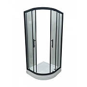 Душева кабіна Veronis Alonza 90x90 x190 чорний профіль - прозоре скло (без піддону)