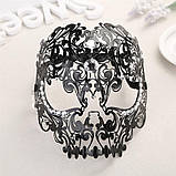 Жіноча карнавальна маска RESTEQ, Витончена металева маска на Хелловін, фото 2