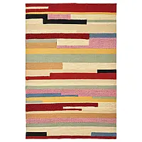 BRÖNDEN Ковер, короткий ворс, ручная работа, разноцветный/красный, 170x240 см