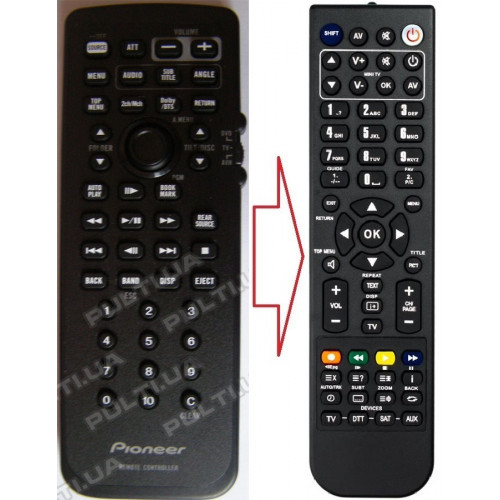 Пульт для PIONEER AVH-P7900 (аналог), фото 1