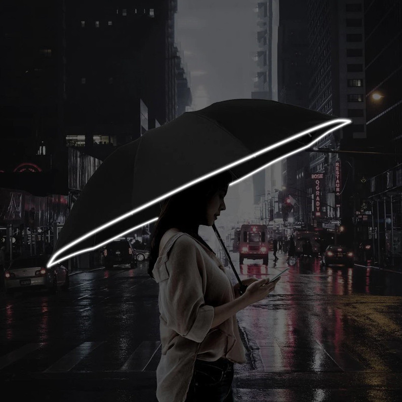 Парасолька Xiaomi зворотного складання з вбудованим ліхтарем. Парасолька Xiaomi RunMi Black 90COTNT1807U-BK00-OS