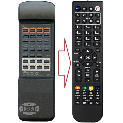 Пульт для PIONEER AXD7053, CU-A013 (аналог), фото 1