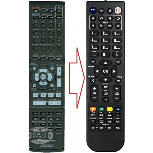 Пульт для PIONEER AXD7741 (аналог), фото 1