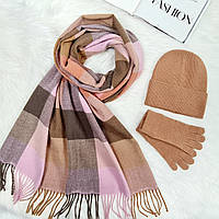 Комплект жіночий зимовий (шапка + шорф + рукавиці) ODYSSEY 56-58 см різнобарвний 13643 — 8027 — 4069