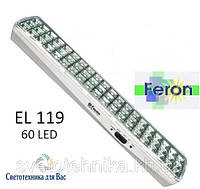 Светодиодный аккумуляторный (аварийный) светильник Feron EL119 AC/DC (365х70х35мм) (60 LED) AC\DC