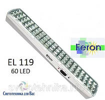 Світлодіодний акумуляторний (аварійний) світильник Feron EL119 AC/DC (365х70х35 мм) (60 LED) AC/DC