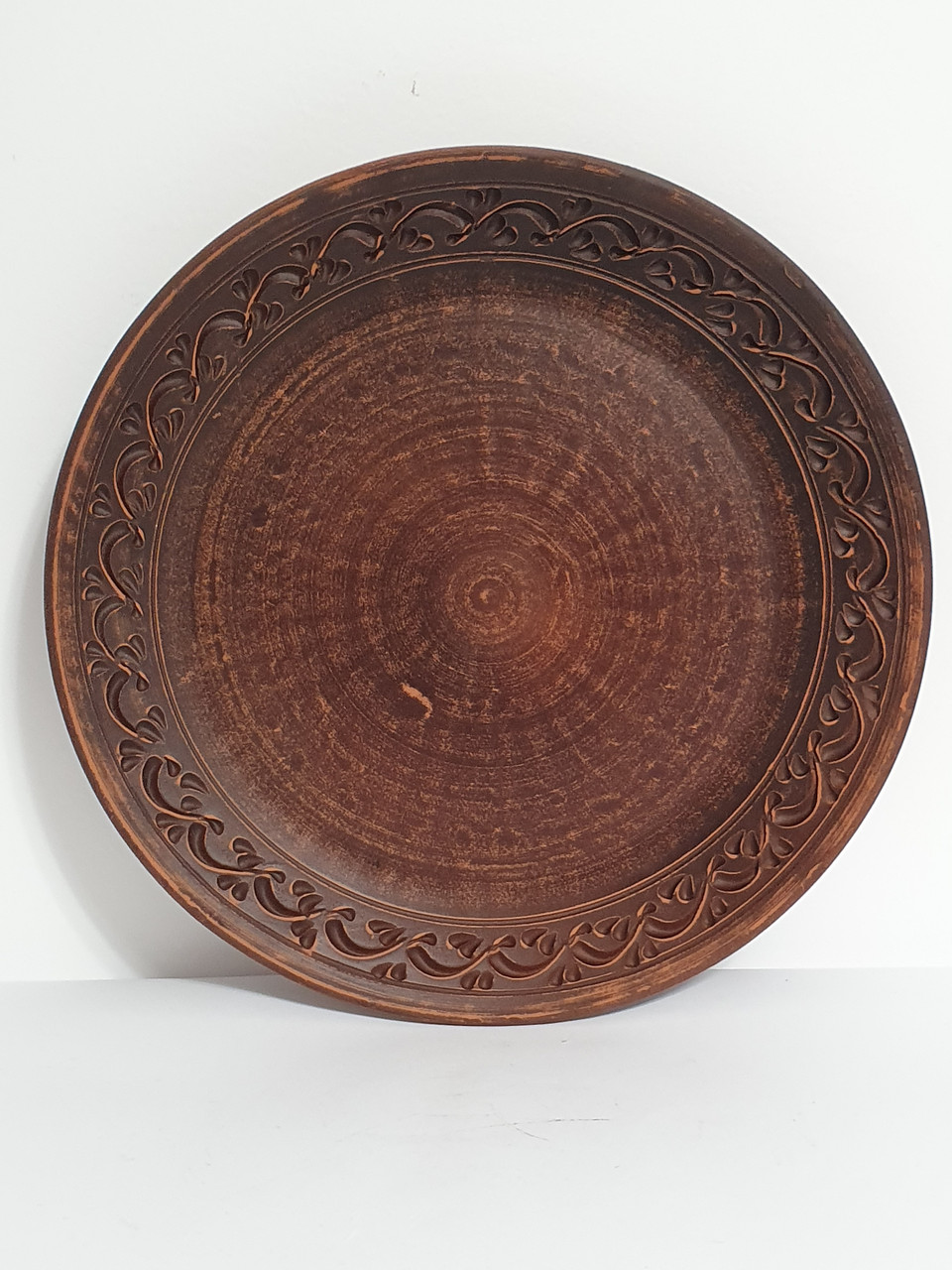 Тарілка обідня, глиняна (з червоної глини), 26 см, фото 1