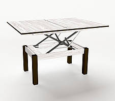 Стіл-Трансформер Флай ніжки дерево стільниця ДСП (Fusion furniture ТМ) Ніжки Венге, стільниця ДСП Аляска структурна