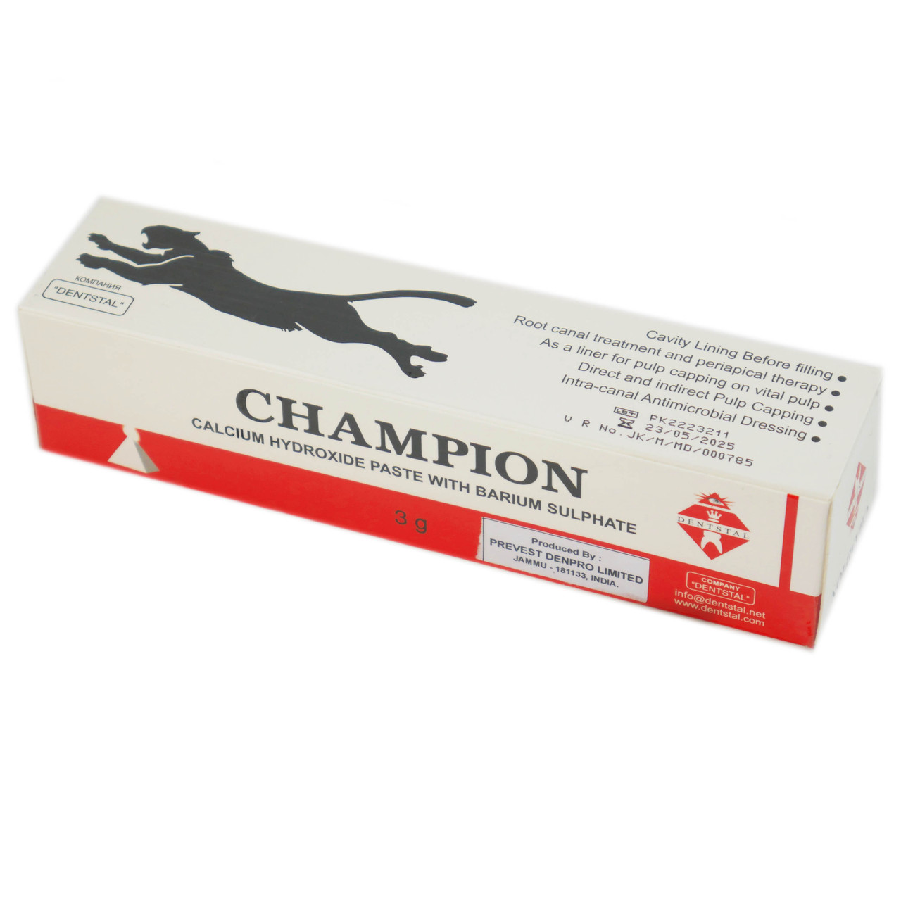 Champion, шприц 3 г, засіб для лікування зубів, Dentstal