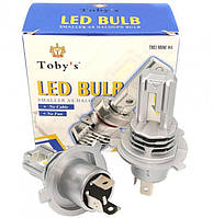 Цоколь Н4 Комплект LED ламп Toby's mini H4 9-32V 22W 6000K стандартный размер (диод 1860)