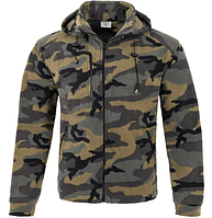 Військова флісовий светр з капюшоном на замку