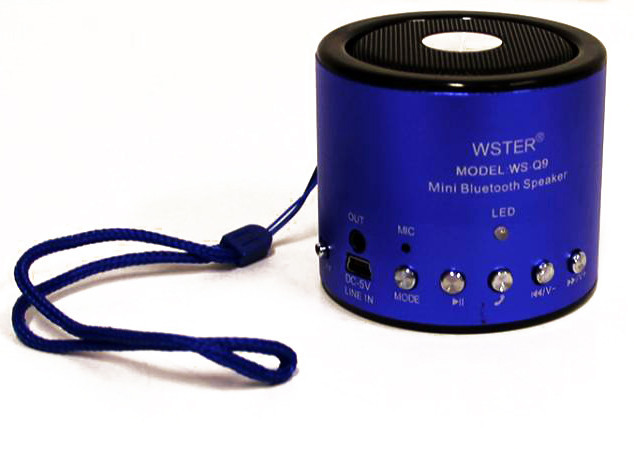 Портативна bluetooth колонка MP3 плеєр WS-Q9 Blue