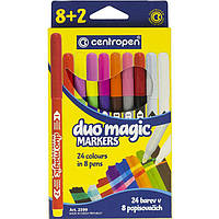 Фломастери 10кол. CENTROPEN 2599/10 DuoMagic