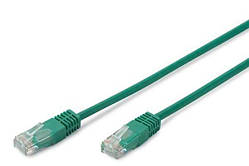 Патч-корд DIGITUS CAT 5e UTP, 1 м, AWG 26/7, PVC, green (DK-1511-010/G)