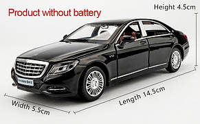 Модель автомобіля Mercedes Benz S600 зменшена 1:32 зі фарами, що світяться, і звуковими ефектами мотора, фото 4