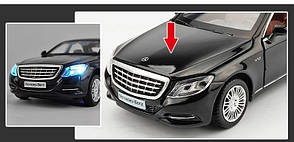 Модель автомобіля Mercedes Benz S600 зменшена 1:32 зі фарами, що світяться, і звуковими ефектами мотора, фото 5