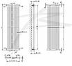 Радіатор дизайнерський вертикальний PS Style 1 H-1800 мм, L-477 мм Betatherm з нижнім підключенням, фото 2