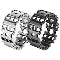 Браслет чоловічий RESTEQ металевий мультитул Tread Metric-Stainless чорний, фото 6