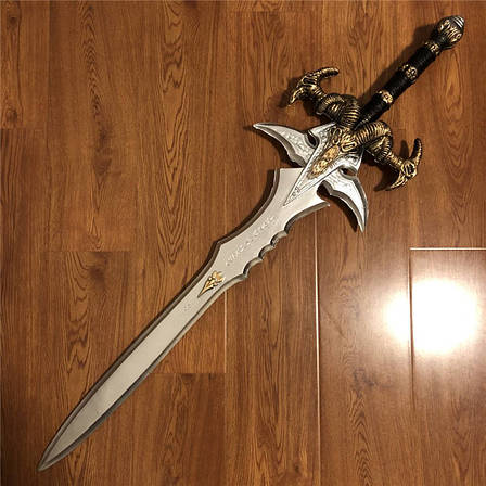 Іграшковий меч короля Артаса 1:1 RESTEQ 100 см. Косплей World of Warcraft, Крижана Скорбота або Фростморн, фото 1
