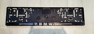 Рамка під номер із рельєфним написом БМВ BMW, Рамка Чорна, рамка для номера