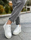 Жіночі зимові кросівки на хутрі Calvin Klein білі, фото 2