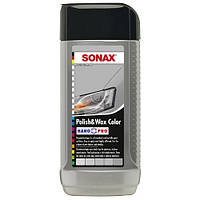 Цветной полироль c воском серая 250мл Polish&Wax Color NanoPro Sonax ( ) 296341-Sonax