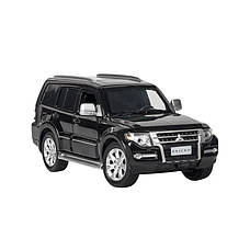 Модель автомобіля Mitsubishi Pajero із металу 1:32. Металева машинка Mitsubishi Pajero чорна, фото 3