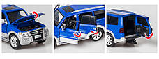 Модель автомобіля Mitsubishi Pajero із металу 1:32. Металева машинка Mitsubishi Pajero чорна, фото 6