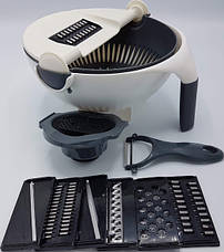 Багатофункціональна овочерізка Wet Basket Vegetable Cutter, 7 змінних лез. Мультислайсер, фото 3