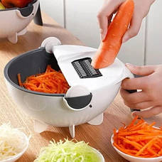 Багатофункціональна овочерізка Wet Basket Vegetable Cutter, 7 змінних лез. Мультислайсер, фото 4